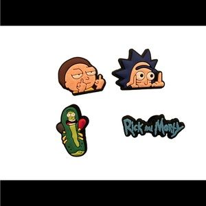 Rick and Morty croc charms.